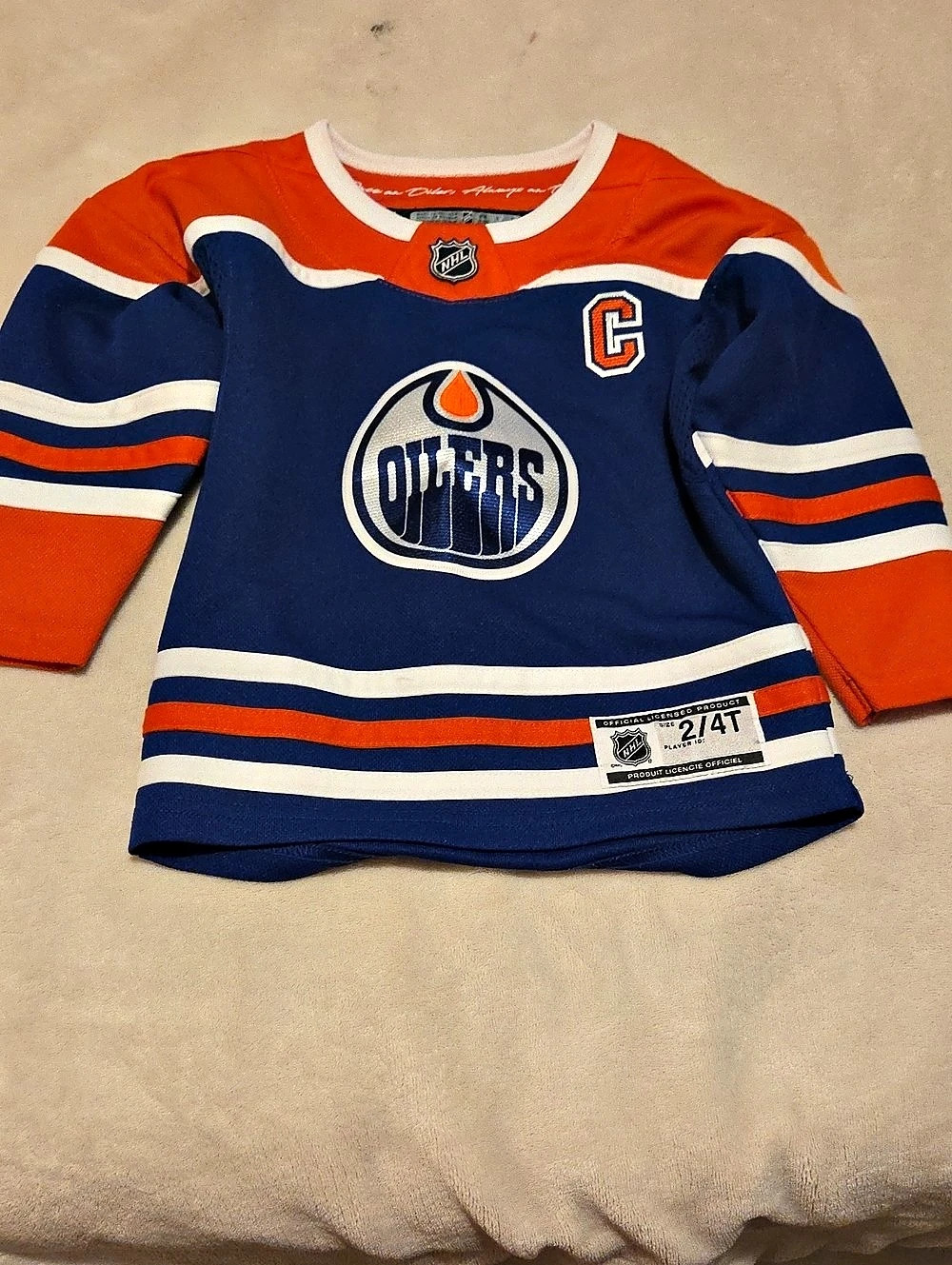 Outerstuff Connor McDavid Edmonton Oilers 97 jersey Oilers Hockey Jersey Size 2T